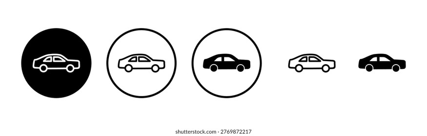 Car icon logo design. car sign and symbol. small sedan
