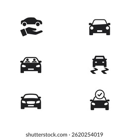 Car icon logo flat vector design