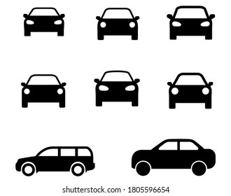 Car icon, logo isolated on white background