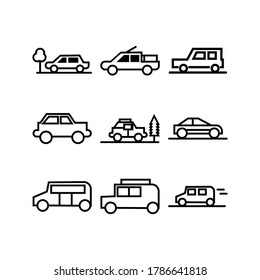Car icon or logo isolated sign symbol vector illustration - Collection of high quality black style vector icons
