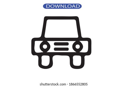 car icon or logo isolated sign symbol vector illustration - high quality black style vector icons.