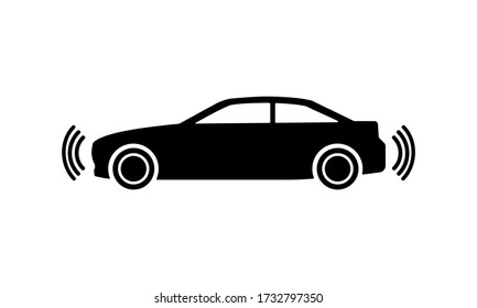 Logo del icono del coche en fondo blanco aislado. EPS vectorial 10.