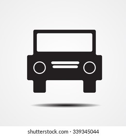 Car icon. car icon or logo round corner. vector illustration.