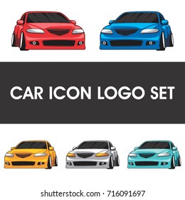 car icon logo set