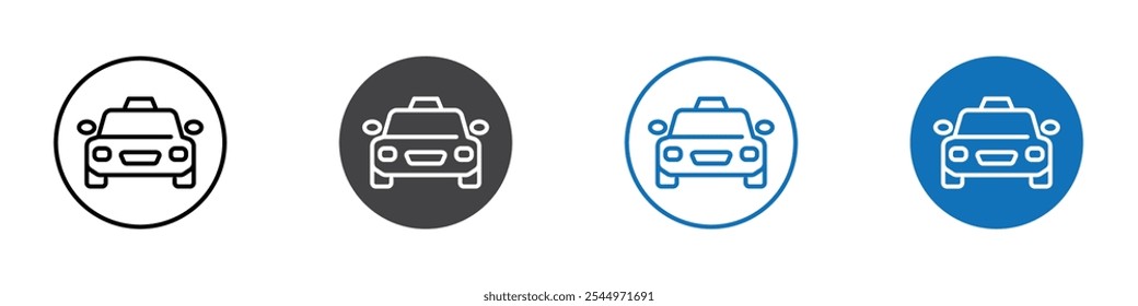 Icono de coche Logo Iniciar sesión delgado contorno de línea