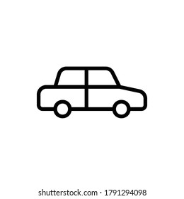Car Icon Logo Vector Isolated. Public Transportation Icon Set. Editable Stroke and Pixel Perfect.