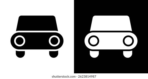 Icono del coche para el diseño móvil del UI del App del Web del logotipo.