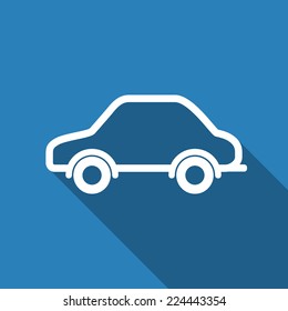 icono de coche con sombra larga