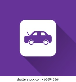 car icon with long shadow