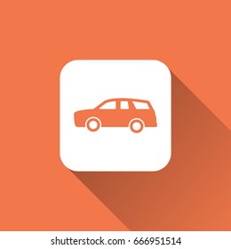 car icon with long shadow