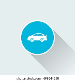 car icon with long shadow