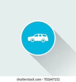 car icon with long shadow