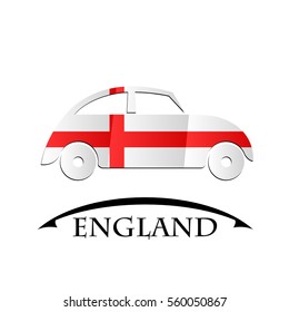 car icon made from the flag of England