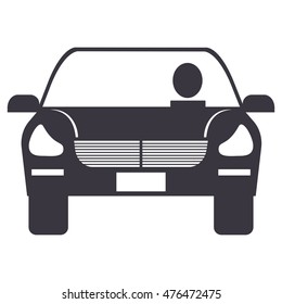 car icon with man