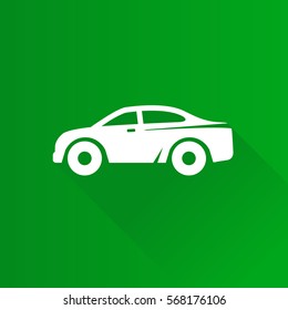 Car icon in Metro user interface color style. Sedan luxury
