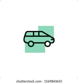 Car icon for mobile and web design.