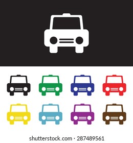 Car icon. Modern icons for mobile or web interface. Vector illustration.