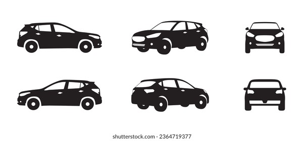 Car icon modern set isolated on the background. Flat and cartoon style. Ready to apply to your design. Vector illustration.