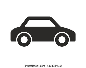 Car icon, Monochrome style. isolated on white background