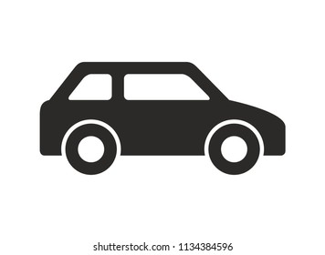 Car icon, Monochrome style. isolated on white background