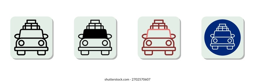 Ilustração de vetor de estilo múltiplo de ícone de carro