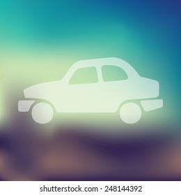 car icon on blurred background