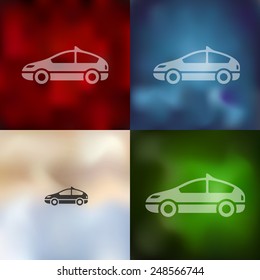 car icon on blurred background