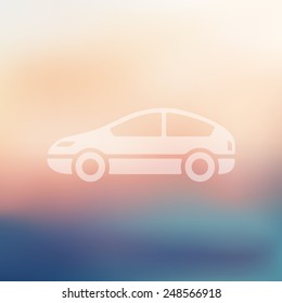 car icon on blurred background