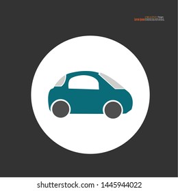 car icon on gray background.Transportation icon.Vector illustration.eps10.           