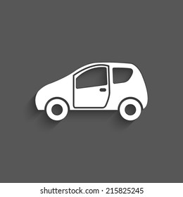 Car icon on a grey background