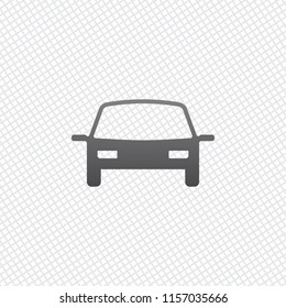 car icon. On grid background