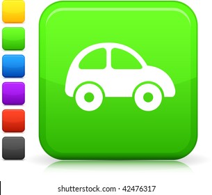 icono del coche en el botón de Internet cuadrado Se incluyen seis opciones de color.