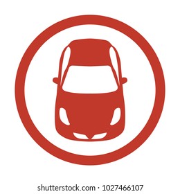 Car icon on white background. Vector illustration