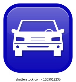 Car icon on white background. Front view. Vector illustration