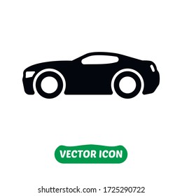 Car icon on white background