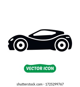 Car icon on white background