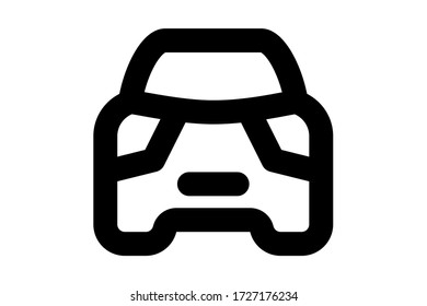 Car icon on white background