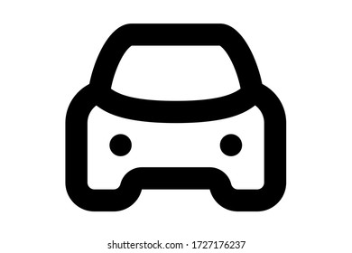 Car icon on white background