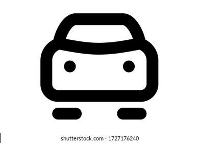 Car icon on white background