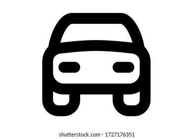 Car icon on white background