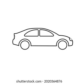 car icon on a white background, vector illustration