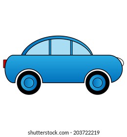 Car icon on white background. Vector illustration.