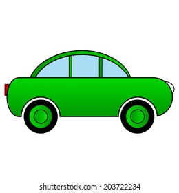 Car icon on white background. Vector illustration.