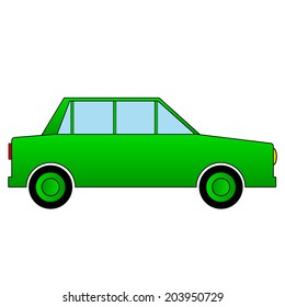 Car icon on white background. Vector illustration.