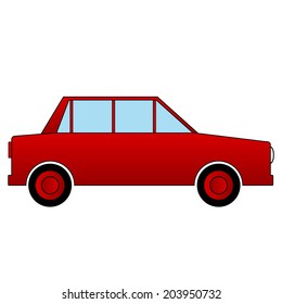 Car icon on white background. Vector illustration.
