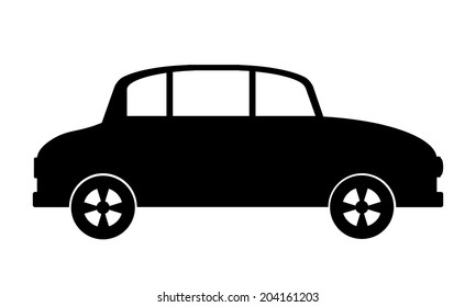 Car icon on white background. Vector illustration.