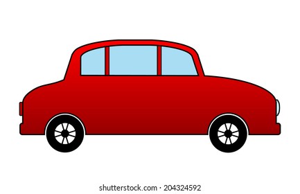 Car icon on white background. Vector illustration.