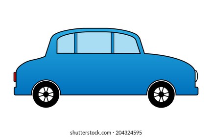 Car icon on white background. Vector illustration.