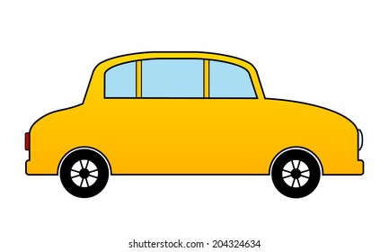 Car icon on white background. Vector illustration.