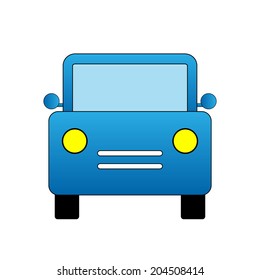 Car icon on white background. Vector illustration.